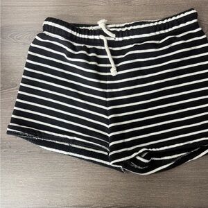 perfectwhitetee Black and White Striped Athletic Shorts